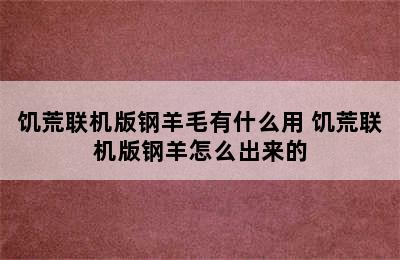 饥荒联机版钢羊毛有什么用 饥荒联机版钢羊怎么出来的